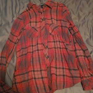 Wet seal plaid button up
